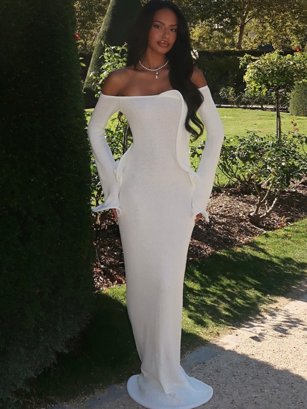 NWT MESHKI OFF SHOULDER KNIT MAXI DRESS